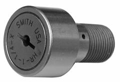 SMITH BEARING Cam Follower: 1 1/2 in Dia, Heavy, 1 Row, Open, Screwdriver Slot, Flat, 7/8"-14 Thread (MPN HR-1-1/2). Key specifications — Brand: SMITH BEARING; Duty Type: Heavy; System of Measurement: Inch.