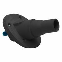 Single Pole Receptacle: Black, Angled Ball Nose Mating, Threaded Stud Termination, 600V AC/600V DC (MPN 22R24-SE). Key specifications — Series: 22; Receptacle Gender: Female; Brand: LEVITON.