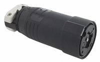 HUBBELL Locking Connector: Non-NEMA, Black/White, 250V DC/600V AC, 20 A_30 A Current Rating, 4 Poles (MPN HBL25414B). Key specifications — Brand: HUBBELL.