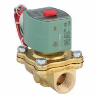 REDHAT Solenoid Valve: 2-Way, Normally Closed, 1/2 in Pipe Size, 24V AC, Watertight, High Flow (MPN 8210G002). Key specifications — Pipe Size: 1/2 in; Voltage: 24V AC; Brand: REDHAT; Coil Enclosure: Watertight.