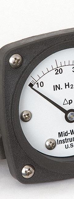 MIDWEST INSTRUMENT Differential Pressure Gauge: Back, 1/4 in NPT Female, Model 142, 2 1/2 in Dial (MPN 142-SA-00-OO-50H). Key specifications — Sensor Type: Diaphragm; Series: Model 142; Housing Material: 316 Stainless Steel; Certificate of Calibration: Not Included.