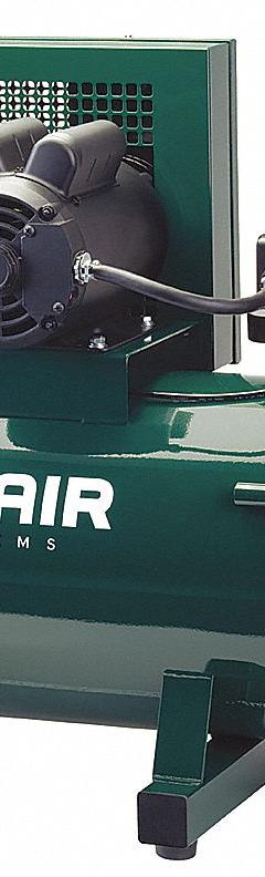 ROLAIR Portable Air Compressor: Quiet, Splash Lubricated, 20 gal, Horizontal, 1.5 hp, 120V AC (MPN 5520MK103-0072). Key specifications — attr48686: Splash Lubricated; attr48685: 120V AC; attr48689: 10.10 cfm; attr48678: 18.1 A; attr48688: Accessory Support Clip; attr48671: ROLAIR; attr124308: Quiet (less than 75 dBA).