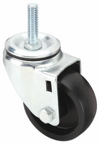 APPROVED VENDOR Stem Caster: Swivel, 3 in Wheel Dia., 1 1/4 in Wheel Wd, Polyolefin, Light Duty (MPN 20TM47). Key specifications — Brand: APPROVED VENDOR; Thread Size: 7/16"-14; Roll Up: Swivel.