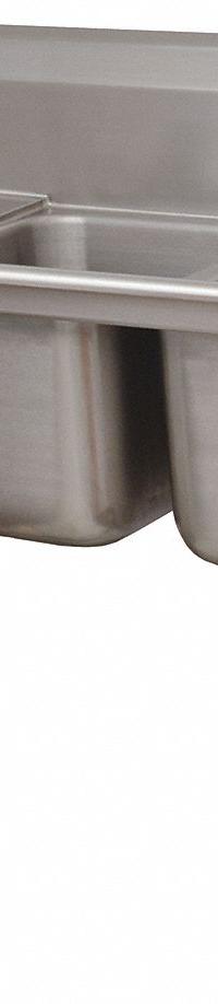 ADVANCE TABCO Scullery Sink: 2 Bowls, 42 in Overall Ht, 80 in Overall Lg, 31 in Overall Wd (MPN 9-42-48-24L). Key specifications — Brand: ADVANCE TABCO.