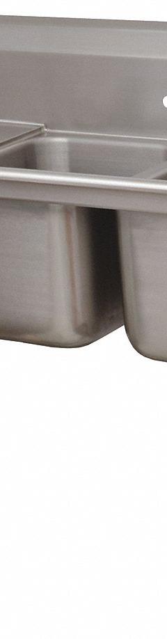 ADVANCE TABCO Scullery Sink: 2 Bowls, 42 in Overall Ht, 80 in Overall Lg, 31 in Overall Wd (MPN 9-42-48-24L). Key specifications — Brand: ADVANCE TABCO.