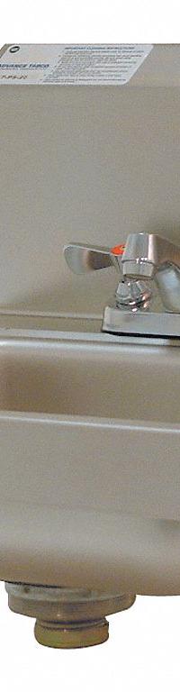 ADVANCE TABCO Hand Sink: 1 Stations, 5 in Bowl Dp, 14 in Bowl Lg, 10 in Bowl Wd, Faucet Included (MPN 7-PS-20). Key specifications — Includes Side Splash: Side Splash Not Included; Brand: ADVANCE TABCO.