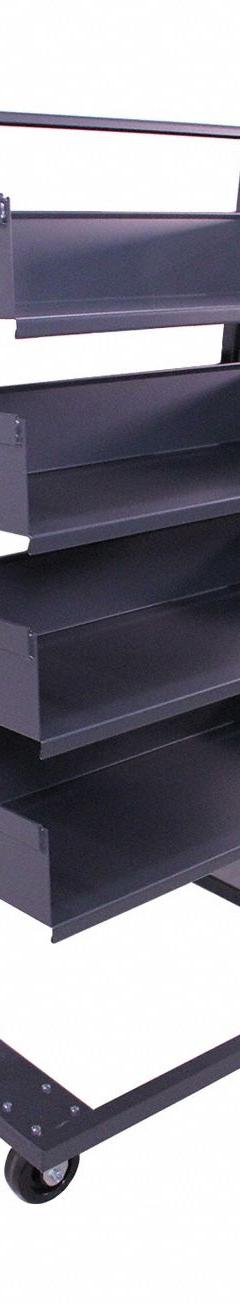 VALLEY CRAFT A-Frame Cart: 2,500 lb, 4 Shelves, Gray, 38 in L x 25 in W x 63 in H, 1 Usable Sides (MPN F89069VCGY). Key specifications — Color: Gray; Includes: (4) Large Trays; Caster/Wheel Configuration: (2) Swivel; Brand: VALLEY CRAFT.