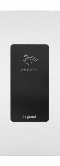 LEGRAND Wall Switch: Touchless Switch, Single Pole, Maintained, Black, 120V AC, 20 A (MPN RSWV203). Key specifications — Illuminated: No.