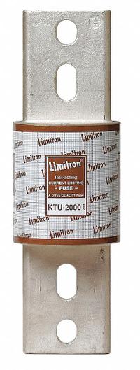 BUSSMANN Fuse: Class L, KTU Series, Bolt-On Body, Fast-Acting, 2 kA, 600 V AC, 340 V DC (MPN KTU-2000). Key specifications — attr211201: BUSSMANN; attr1287282: KTU.