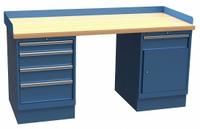 LISTA Workbench: Fixed Ht, Butcher Block, 72 in x 30 in, 1,000 lb Overall Load Capacity, Blue (MPN XSWB122-72BTBB). Key specifications — Brand: LISTA.