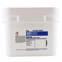 RPI EDTA, Disodium Salt: 5 kg Volume, USP/ACS, pH: 4.0 to 6.0, Powder, Plastic (MPN E57020-5000.0). Key specifications — Form: Powder; Special Information: pH: 4.0 to 6.0; Brand: RPI; Chemical Grade: USP; Container Material: Plastic.