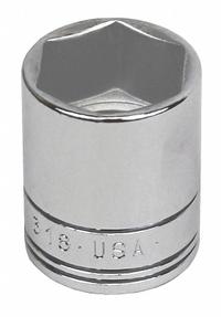 SK PROFESSIONAL TOOLS Socket: Metric, 3/8 in Drive Size, 18 mm Socket Size, 6-Point, Std, Chrome (MPN 318s). Key specifications — attr1204417: SK PROFESSIONAL TOOLS; attr1204392: Chrome.