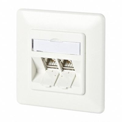 METZ CONNECT Wall Outlet: UP, GD-Zn (Zinc Die-Cast), IDC Connection x RJ45 - Voice & Data Housings, Panels & Connector Components