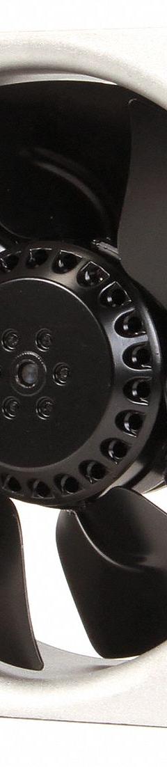 EBM-PAPST Axial Fan: 606 cfm Airflow @ 0.000 in SP, 8 7/8 in Ht, 3 1/8 in Dp, Terminals, IP44 (MPN W2E200-HK38-01). Key specifications — Blade Material: Steel; Brand: EBM-PAPST.