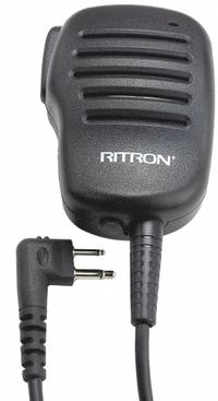 RITRON Speaker Microphone: Fits Ritron, For PR Series, 2.5 mm_3.5 mm Jack, 20 in Cord, Push To Talk (MPN RSM-10X). Key specifications — attr922016: PR; attr923321: Black; attr929443: 2-Pin 2.5mm Mic/3.5mm Plug; attr922012: RITRON; attr922011: RSM-10X; attr929442: Yes.