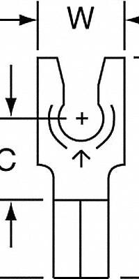 3M Fork Terminals: Bare, #6 Stud Size, 16 AWG – 14 AWG Wire Range, Locking Fork, 600 V (MPN MU14-6FLK). Key specifications — attr1307966: Butted; attr1307963: MU14-6FLK; attr1307967: 3M; attr1307972: MU14.