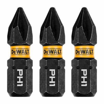 DEWALT Insert Bit: Insert Bit, PH1 Bit Industry Size, #1 Bit Size, Std, 1 in Overall Lg - Insert Bits