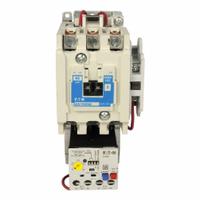EATON NEMA Magnetic Motor Starter: Non-Reversing, 3 Poles, NEMA Size 2, 45 A, 120V AC Coil (MPN AN19GN0A5E005). Key specifications — Brand: EATON; Auxiliary Contact Form: 1NO; Coil Voltage: 110/120V AC; Phase: Three; Operator: None; Operator Controls: None; Auxiliary Contacts Included: 1NO; Signaling Features: Pilot Light.
