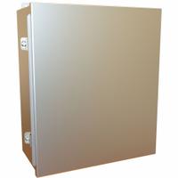 HAMMOND Electrical Enclosure: Stainless Steel, 14 in x 12 in x 6 in, NEMA 12/13/3R/4/4X, w/Panel (MPN 1414N4SSM6). Key specifications — Brand: HAMMOND; Closure Method: Clamps; Enclosure Material: Stainless Steel; Includes Inner Panel: with Inner Panel Included.