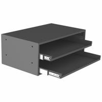 Sliding Drawer Cabinet Frame: 20 3/8 in x 12 5/8 in x 8 1/8 in, For 2 Drawers, Gray, Bearing (MPN 309B-95). Key specifications — Cabinet Color: Gray; Stackable: Yes; Brand: DURHAM MFG.