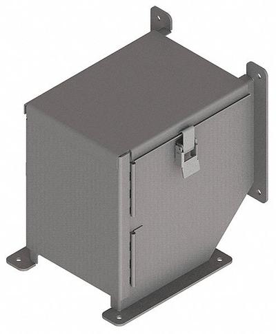 HOFFMAN Wireway 90 Degree Elbow: 6 in Wd, 6 in Ht, 6 in, Hinged Cover with Quick-Release Latches - 90 Degree Elbows for Dust-Tight Wireways