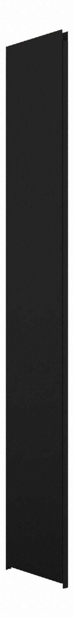 HADRIAN Screen Support: Stainless Steel, Powder-Coated, Black, 69 in Ht, 5 in Wd, 1 1/4 in Thick (MPN 544005-510). Key specifications — Door Swing: Right Hand In/Left Hand Out; Brand: HADRIAN; Color: Black; Finish/Texture: Powder-Coated.