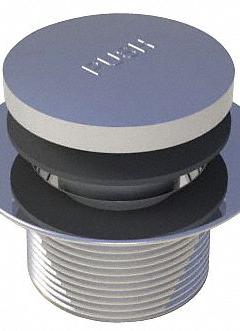 WATCO Drain Stopper: Brass/PVC, Chrome-Plated, 1 7/8 in Overall Dia, Lift and Turn (MPN 68305-CP). Key specifications — Color: Silver; Includes: Strainer Body; Material: PVC.