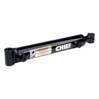 CHIEF Welded Hydraulic Cylinder: 4 in Bore Dia., 72 in Stroke Lg, 87 in Retracted Lg, 10,570 lb (MPN 212776). Key specifications — attr95618: Double Acting; attr98893: CHIEF.