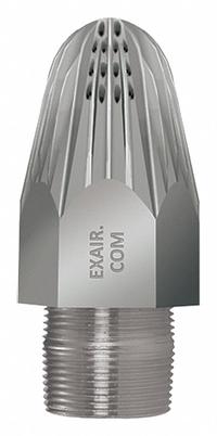 EXAIR Air Gun Nozzle: Aluminum/Zinc, 4 15/16 in Extension Lg, 1 1/4 in Male NPT Thread Size (MPN 1121). Key specifications — attr66384: Hard-Hitting Force; attr66393: Zinc; attr66401: Yes.