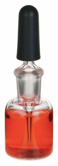 KIMBLE Dropper Bottle: Round, 60 mL, 60 mL, Borosilicate Glass, Colorless, 46 mm Body Dia (MPN 15035-60). Key specifications — Shape: Round; Brand: KIMBLE.
