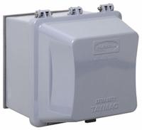 TAYMAC While In Use Weatherproof Cover: 2 Gangs, For Decora/GCFI Electrical Component Type, Vertical (MPN MM7420G). Key specifications — attr211022: TAYMAC; attr1046333: Gray; attr1046334: Polycarbonate; attr1046335: Decora/GCFI; attr1046340: Vertical.