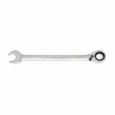 GEARWRENCH Combination Ratcheting Wrench: Alloy Steel, Full Polish Chrome, 17 mm Head Size - Metric 12-Point Ratcheting Combination Wrenches