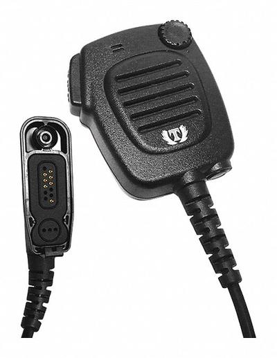 TITAN Speaker Microphone: Fits Motorola, 3.5 mm Jack, 24 in Cord, Push To Talk - Motorola-Compatible Microphones & Speakers