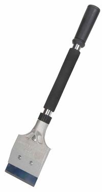 HYDE Scraper: Bld. Mat. Carbon Steel, Hdl. Mat. Foam/Rubber Grip, Stiff, Straight Bld. Shape (MPN 19430). Key specifications — attr1004902: HYDE; attr1016211: 19451-19452; attr1014703: Rubberized; attr1017570: Hammer End; attr1029655: Straight; attr1034073: Straight.