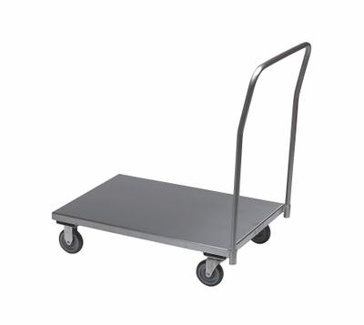 JAMCO Platform Truck: 1,200 lb, 60 in L x 30 in W x 9 in H Deck, Rubber, 5 in Caster Dia - High-Strength Stainless-Steel-Deck Platform Trucks