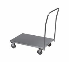 JAMCO Platform Truck: 1,200 lb, 60 in L x 30 in W x 9 in H Deck, Rubber, 5 in Caster Dia, Solid Deck (MPN XP360N800). Key specifications — Brand: JAMCO; Caster/Wheel Configuration: (2) Rigid; Color: Silver; Caster Wheel Width: 3 in.