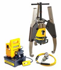 ENERPAC Hydraulic Puller Set: 50 ton Capacity with Attachments, 50 ton Cylinder Nominal Capacity (MPN GPS64EB). Key specifications — attr98874: ENERPAC; attr96739: Hose; attr1177737: Electric Pump.