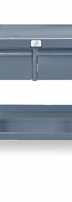 STRONG HOLD Workbench: Fixed Ht, Steel, 48 in x 30 in, 5,500 lb Overall Load Capacity, Gray (MPN T4830-2DB). Key specifications — Brand: STRONG HOLD.