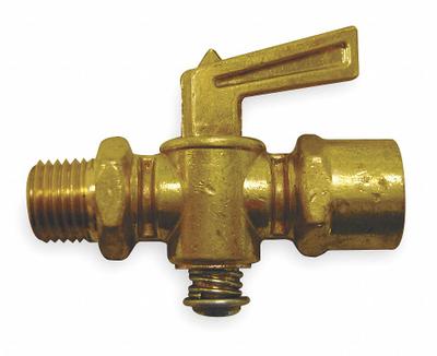 WEATHERHEAD Ground Plug Valve: For Fluids Media, 2-Way, 1/4 in Pipe Size, Brass, MNPT x FNPT - Inline Brass Plug Valves