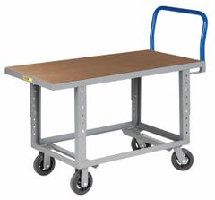 LITTLE GIANT Platform Truck: 2,000 lb, 48 in L x 24 in W x 35 1/2 in H Deck, 6 in Caster Dia (MPN RNH-2448-6MR-AH). Key specifications — Side Panel Type: No Side Panels; Caster/Wheel Configuration: (2) Swivel; Brand: LITTLE GIANT.
