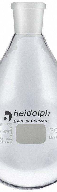 HEIDOLPH Rotary Evaporator Glassware: 3,000 mL, Colorless, Round, 24/40 Compatible with Stopper Size (MPN 036302390). Key specifications — Shape: Round; Body Color: Colorless; Brand: HEIDOLPH; Compatible with Stopper Size: 24/40.