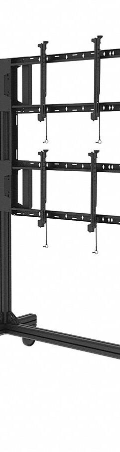 PEERLESS Cart with TV Mount: For 46 in to 55 in Screen Size, 334 lb Wt Capacity (MPN DS-C555-4X2). Key specifications — Material: Steel; Brand: PEERLESS.