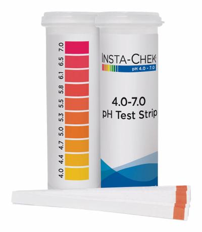 HYDRION pH Test Strips: 4 pH to 7 pH, 0.3 pH Resolution, 3 1/4 in Overall Lg - High Precision pH Strips