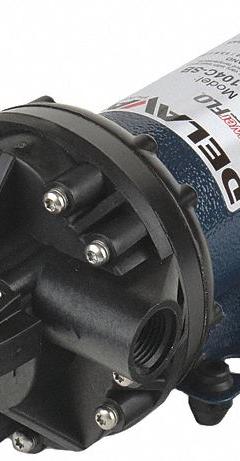 DELAVAN AG PUMPS Diaphragm Pump: Electric, 5836-104C-SB, Demand Pressure Switch, Polypropylene, FNPT. Key specifications — Housing Material: Polypropylene; Brand: DELAVAN AG PUMPS.
