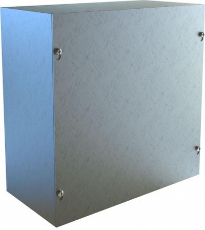 HAMMOND Junction Box: Galvanized Steel, 24 in x 24 in x 8 in, NEMA 1, Solid Cover - Steel Indoor Enclosures with Screw-On Covers
