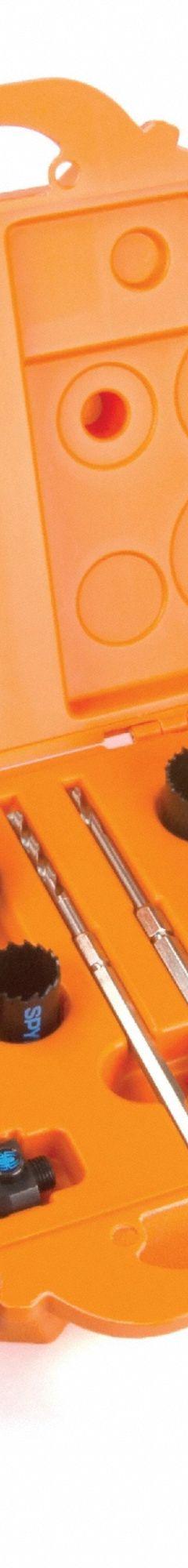 SPYDER Hole Saw Kit: 13 Pieces, 1 7/8 in Max. Cutting Dp, Bi-Metal, 18/20 Teeth per Inch (MPN 600887). Key specifications — attr1098178: 18; 20; attr1098172: SPYDER.