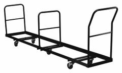 FLASH FURNITURE Folding Chair Dolly: 900 lb, 105 in L x 19 1/2 in W x 40 1/4 in H, For 50 Chairs (MPN NG-DOLLY-309-50-GG). Key specifications — Frame Color: Black; Brand: FLASH FURNITURE; Caster/Wheel Configuration: (5) Swivel.