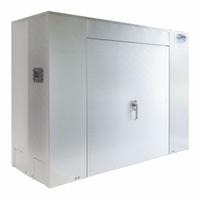 HOT BOX Valve Enclosure: Aluminum, 50 in Overall Ht, 32 in Overall Wd, 90 in Overall Lg, Gray (MPN HA032090050). Key specifications — Brand: HOT BOX; Material: Aluminum; Color: Gray.