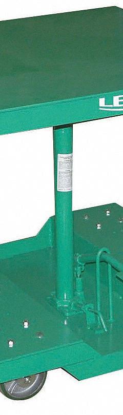 WESCO Lift Table: Not Powered, 2,000 lb Load Capacity, 30 in L x 30 in W, 46 in Max Lifting Ht (MPN 492199). Key specifications — Platform Material: Steel; Brand: WESCO.