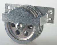 PEERLESS Pulley Block: Double Pulley Block, Mounted, Upright Mount, Lifting/Pulling, Bolt-On, Sleeve (MPN 3-120-30-86-). Key specifications — Operation: Pulling; Brand: PEERLESS; Housing Material: Steel; Sheave Material: Steel.